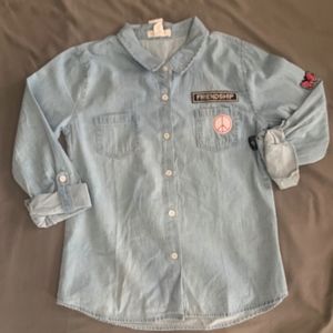 Full Tilt Demin Shirt With patches from Tilly’s
